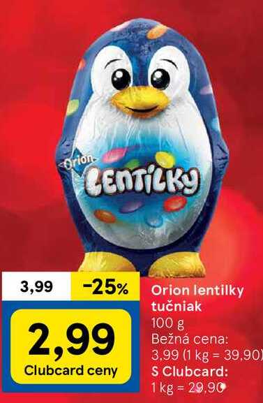 Orion lentilky 100 g tučniak