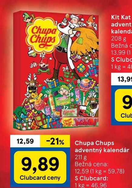 Chupa Chups adventný kalendár 211 g 