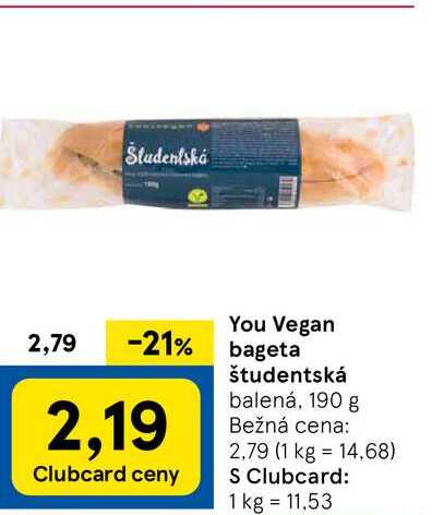 Studentská bageta študentská balená, 190 g 