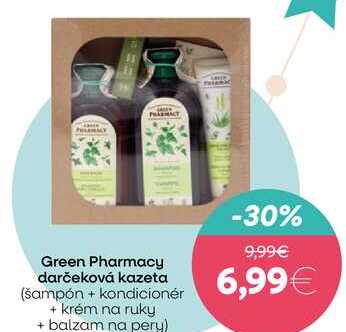 Green Pharmacy darčeková kazeta (šampón + kondicionér +krém na ruky + balzam na pery) 