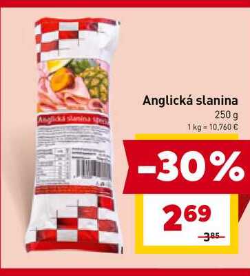 Anglická slanina 250 g  