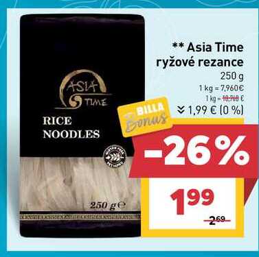 Asia Time ryžové rezance 250 g