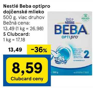 Nestlé Beba optipro dojčenské mlieko, 500 g