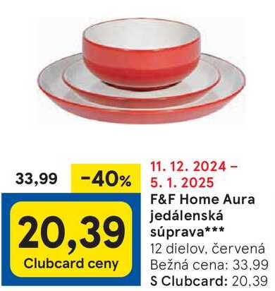 F&F Home Aura jedálenská súprava