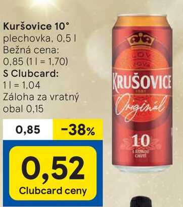 Kuršovice 10°, 0,5 l