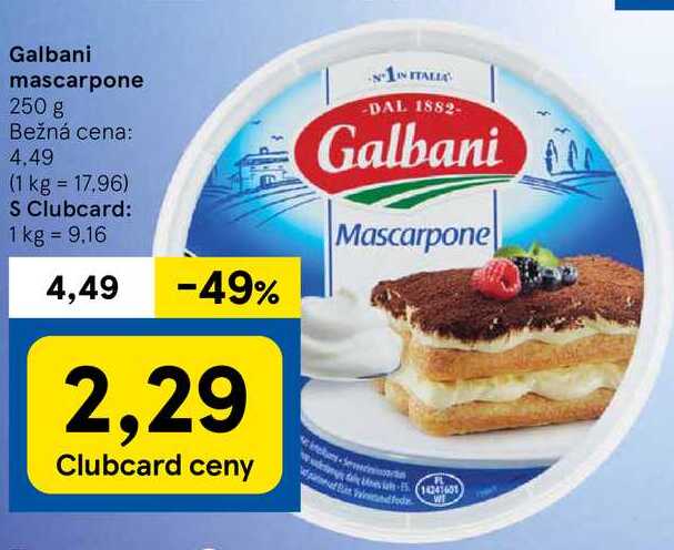 Galbani mascarpone, 250 g