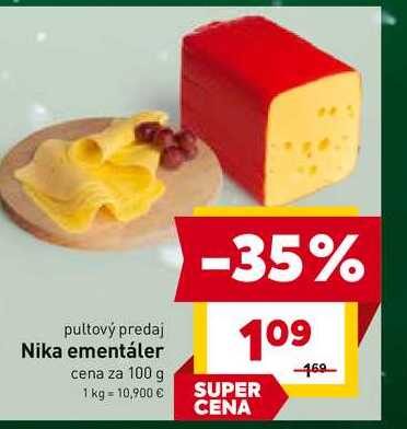 Nika ementáler cena za 100 g