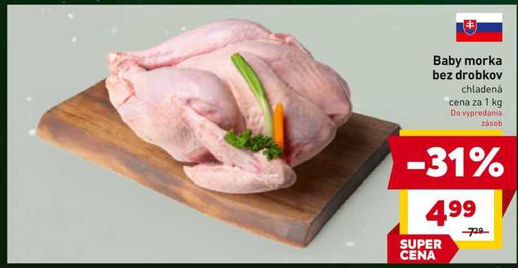 Baby morka bez drobkov chladená cena za 1 kg