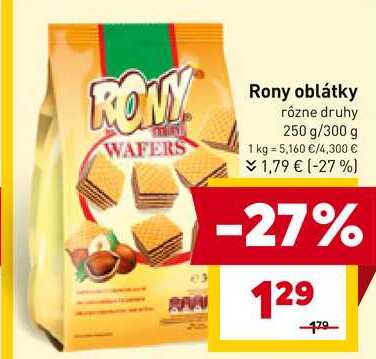 Rony oblátky rôzne druhy 250 g