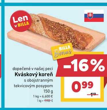 Kváskový koreň s obojstranným tekvicovým posypom 150 g 