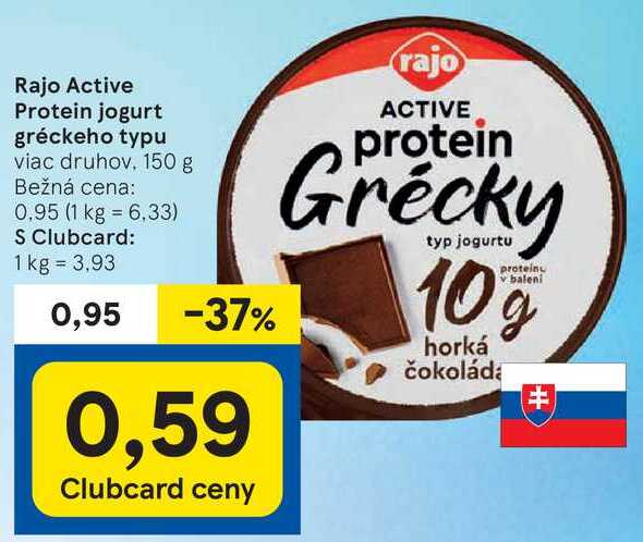 Rajo Active Protein jogurt gréckeho typu, 150 g