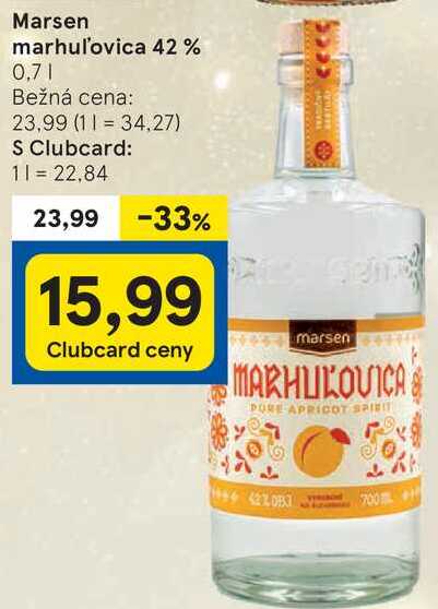 Marsen marhuľovica 42 %, 0,7 l