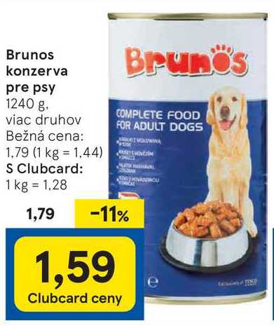 Brunos konzerva pre psy, 1240 g