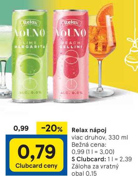 Relax nápoj, 330 ml