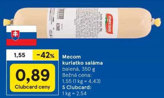 Mecom kuriatko saláma, 350 g