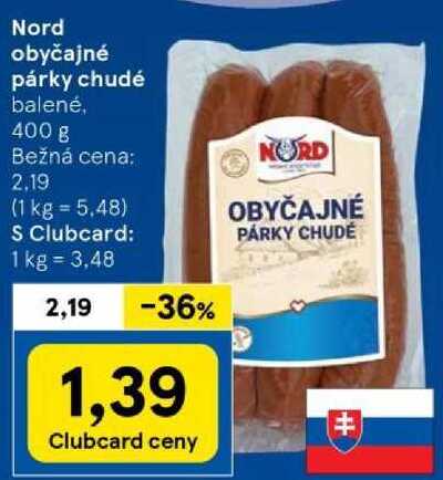 Nord obyčajné párky chudé, 400 g