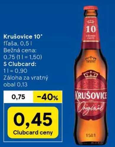 Krušovice 10°, 0,5 l