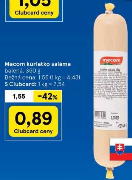 Mecom kuriatko saláma, 350 g 