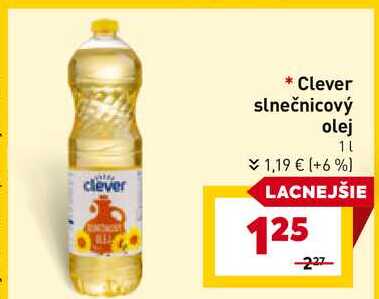 Clever slnečnicový olej 1L 