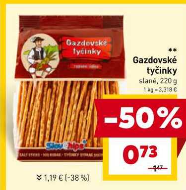 Gazdovské tyčinky slané, 220 g