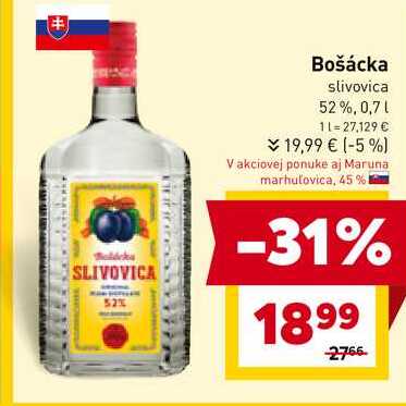 Bošácka slivovica 52%, 0,7l