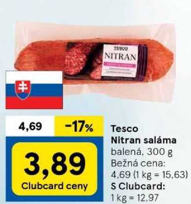 Tesco Nitran saláma, 300 g 