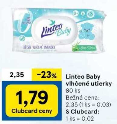 Linteo Baby vlhčené utierky, 80 ks 