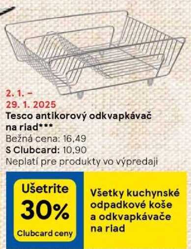 Tesco antikorový odkvapkávač na riad