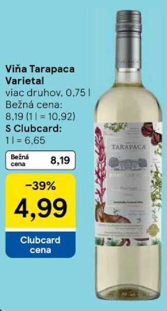 Viňa Tarapaca Varietal, 0,75 l