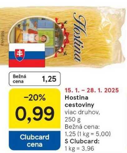 Hostina cestoviny, 250 g