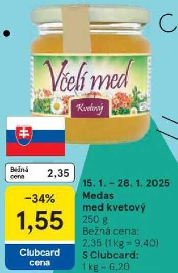 Medas med kvetový, 250 g