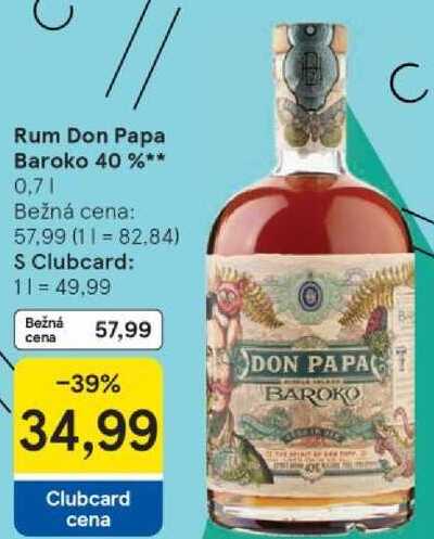 Rum Don Papa Baroko 40 %, 0,7 l