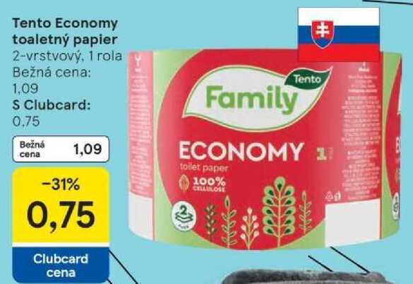 Tento Economy toaletný papier, 1 rola