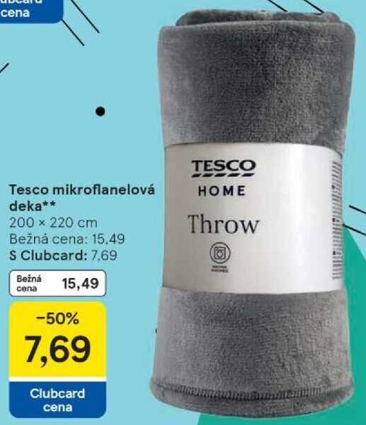 Tesco mikroflanelová deka