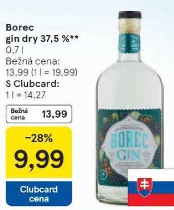 Borec gin dry 37,5 %, 0,7 l