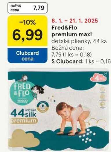  Fred&Flo premium maxi, 44 ks