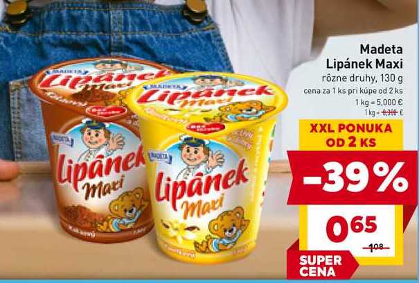 Lipánek Maxi rôzne druhy, 130 g 