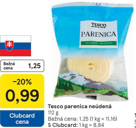 Tesco parenica neúdená, 112 g 