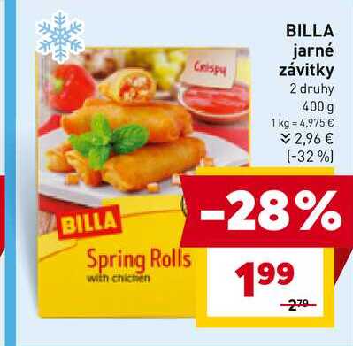 BILLA jarné závitky 2 druhy 400 g