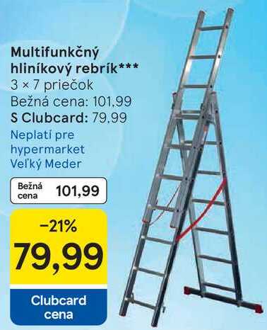 Multifunkčný hliníkový rebrík