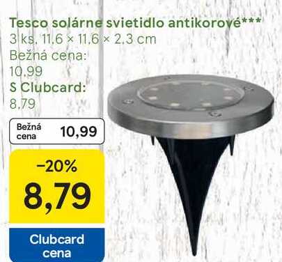 Tesco solárne svietidlo antikorové, 3 ks