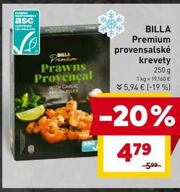 BILLA Premium provensalské krevety 250 g