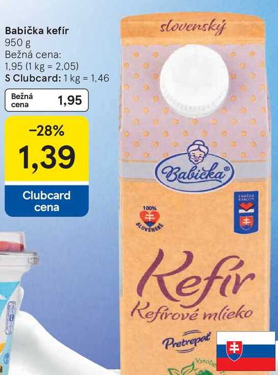 Babička kefír, 950 g  v akcii