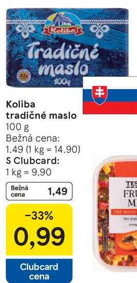 Koliba tradičné maslo, 100 g 