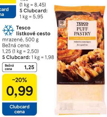 Tesco lístkové cesto, 500 g