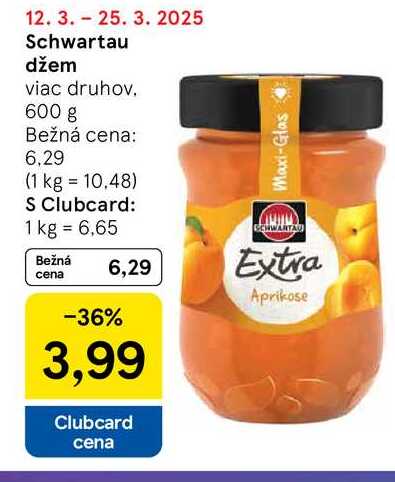 Schwartau džem, 600 g