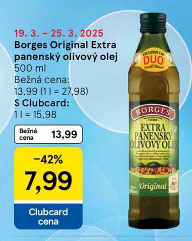 Borges Original Extra panenský olivový olej, 500 ml  v akcii