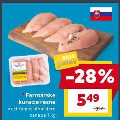 Farmárske kuracie rezne v 1kg