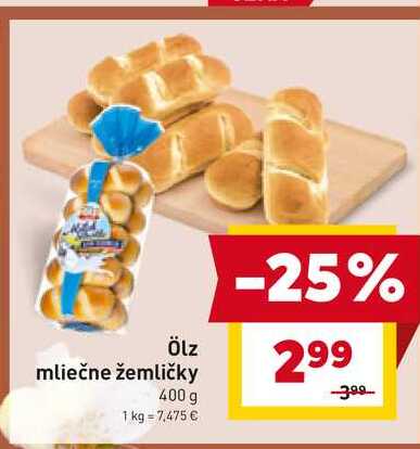 Ölz mliečne žemličky 400 g 