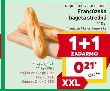 Francúzska bageta stredná 110 g
